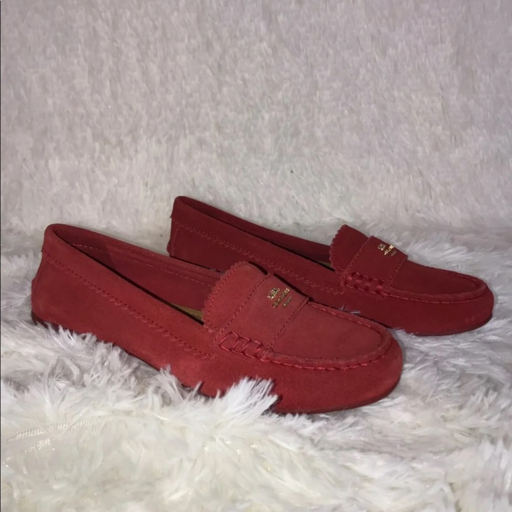 COACH Odette Loafers Red Currant 5 M